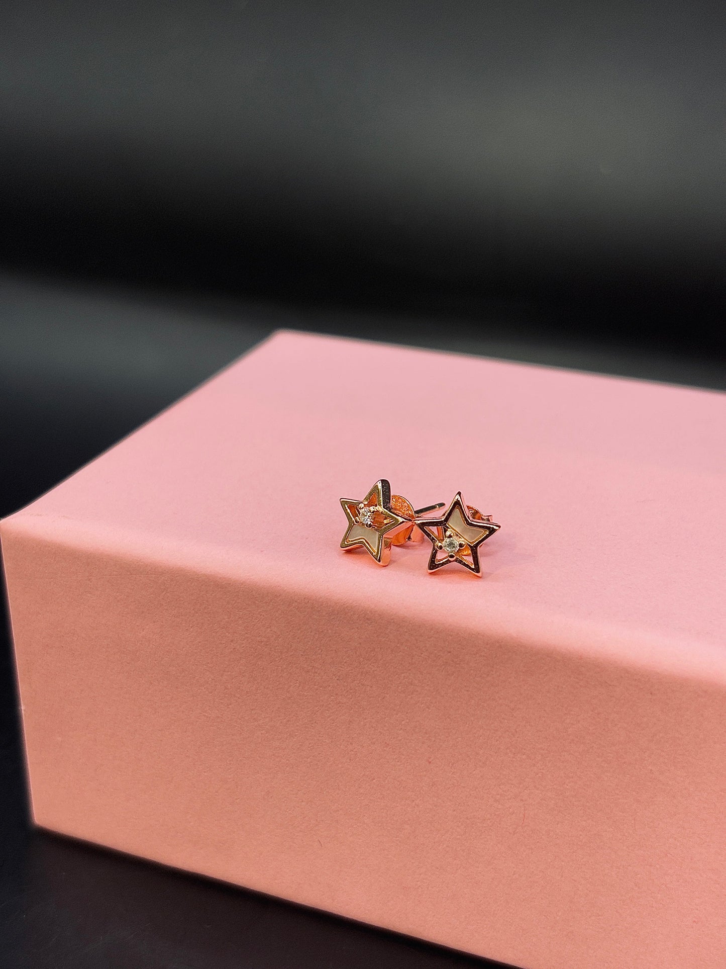 Minimal Star Crystal Stud Earrings in 925 Sterling Silver TISA Silver Elegance