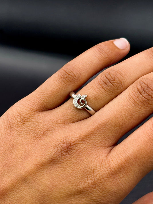 Sterling Silver Delicate Swirl Ring TISA Silver Elegance