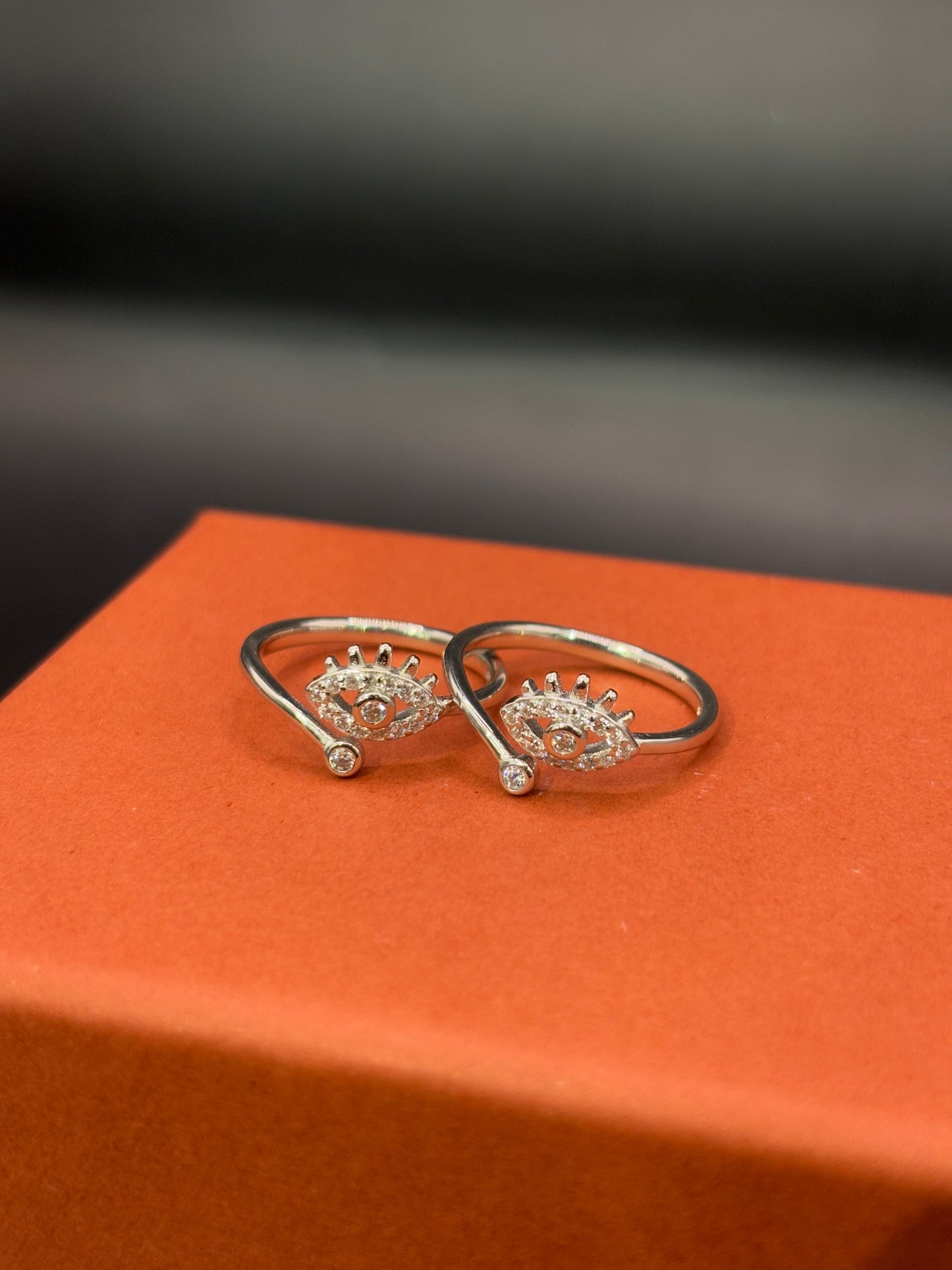 Classic Evil Eye Toe Ring in 925 Sterling Silver - Adjustable TISA Silver Elegance