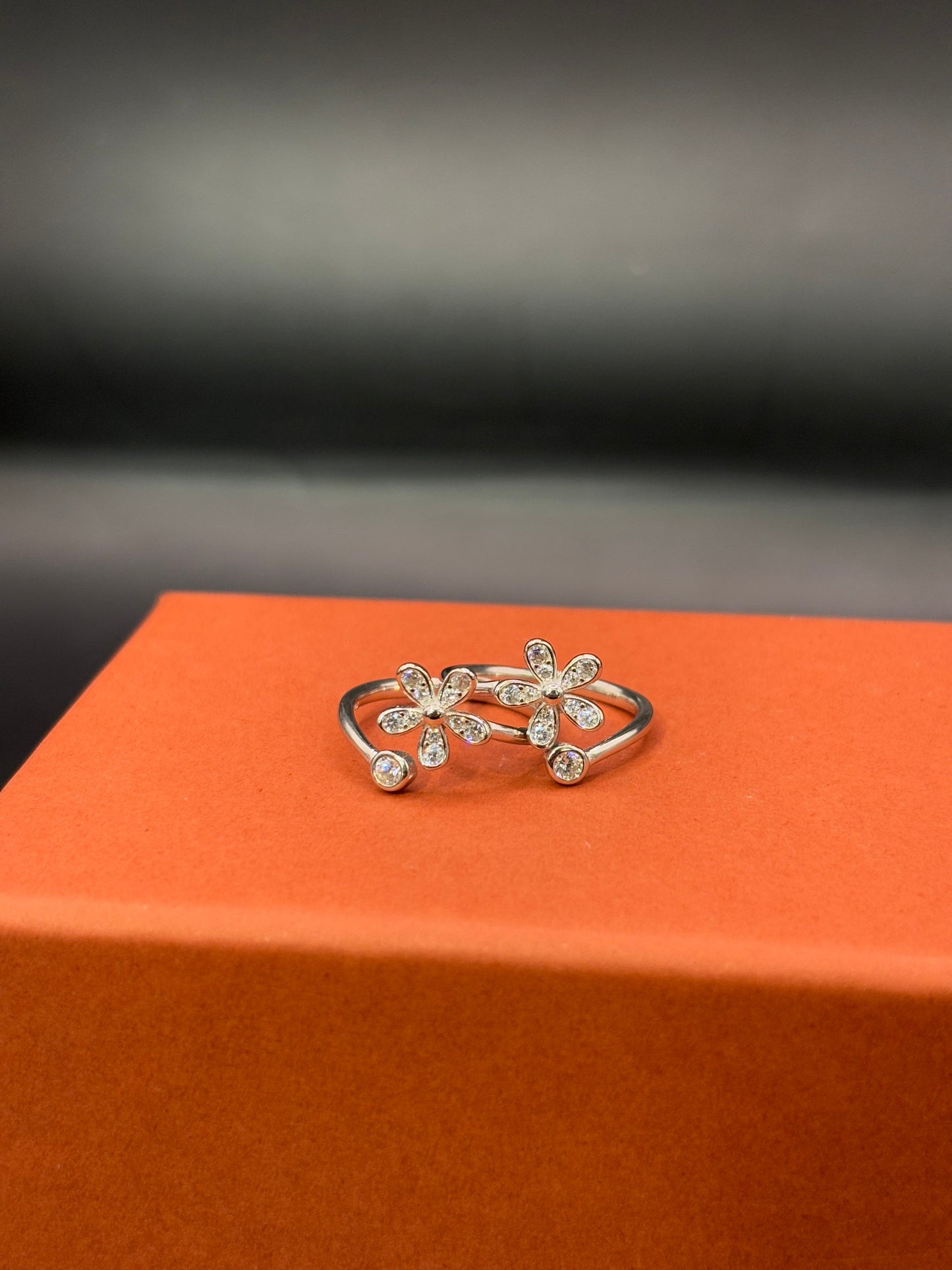 Classic Bloom Floral Toe Ring in 925 Sterling Silver - Adjustable TISA Silver Elegance