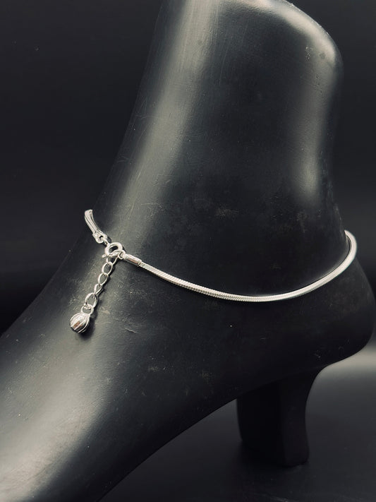 Sterling Silver Imported Snake Chain Anklet TISA Silver Elegance