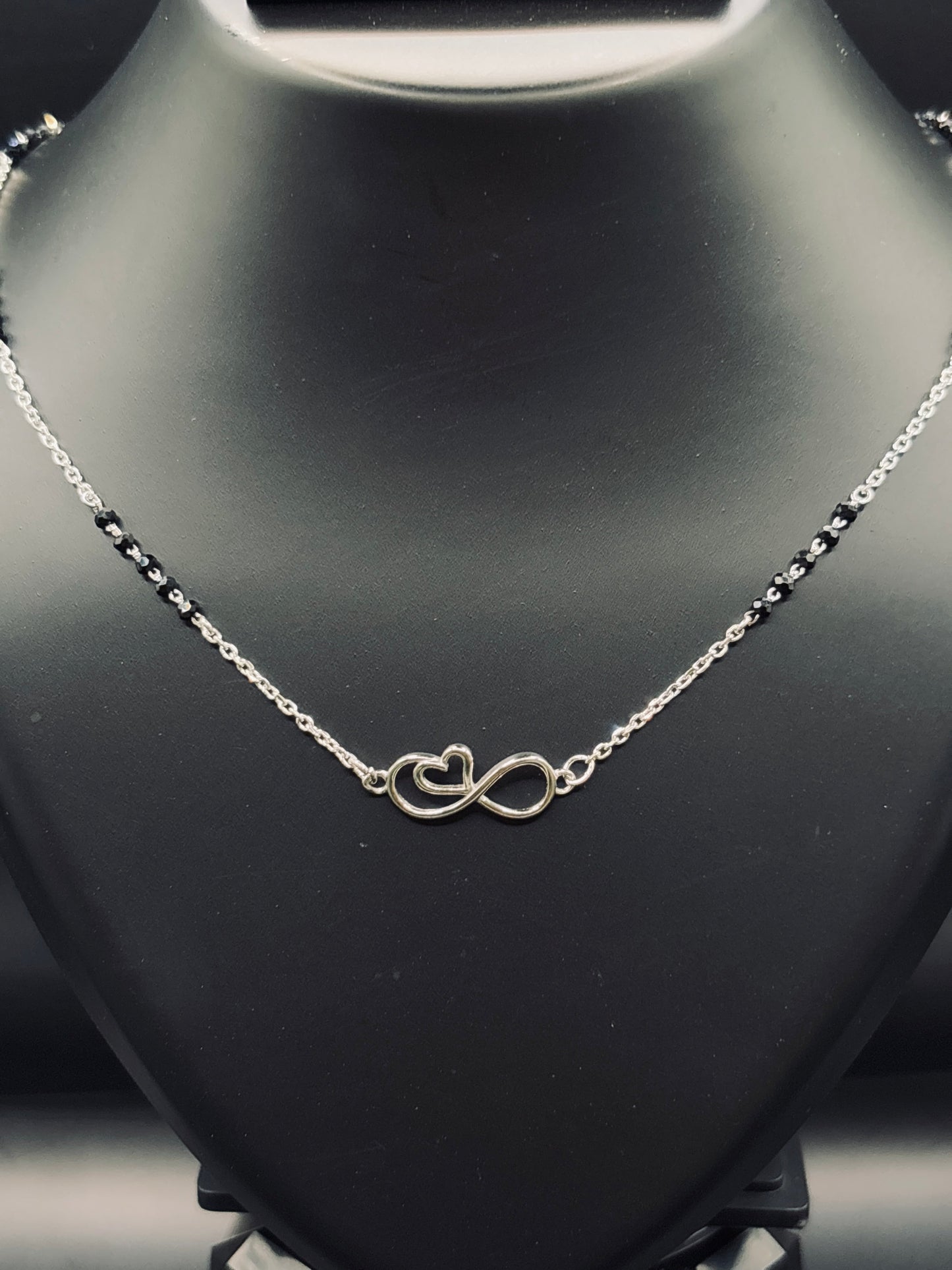 Sterling Silver Infinity Heartbeat Mangalsutra — Forever Connected TISA Silver Elegance