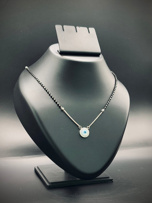Evil Eye Mangalsutra — 925 Sterling Silver Protective Nazar Pendant