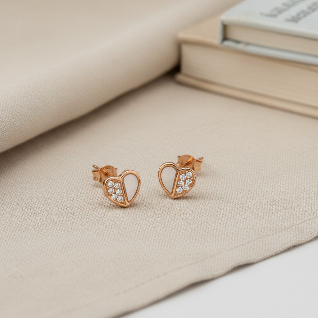 Elegant Pearl Stud Earring in Silver TISA Silver Elegance