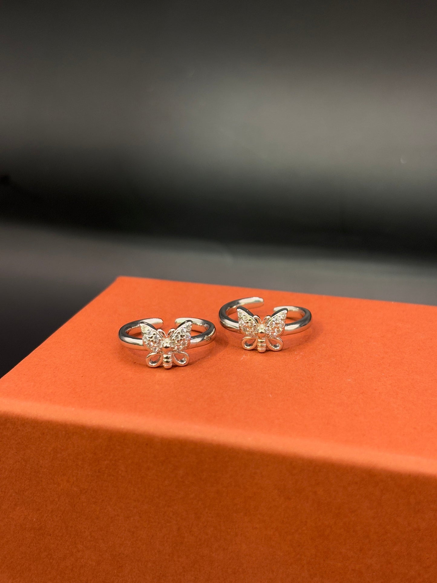 Adjustable Sterling Silver Butterfly Toe Ring TISA Silver Elegance