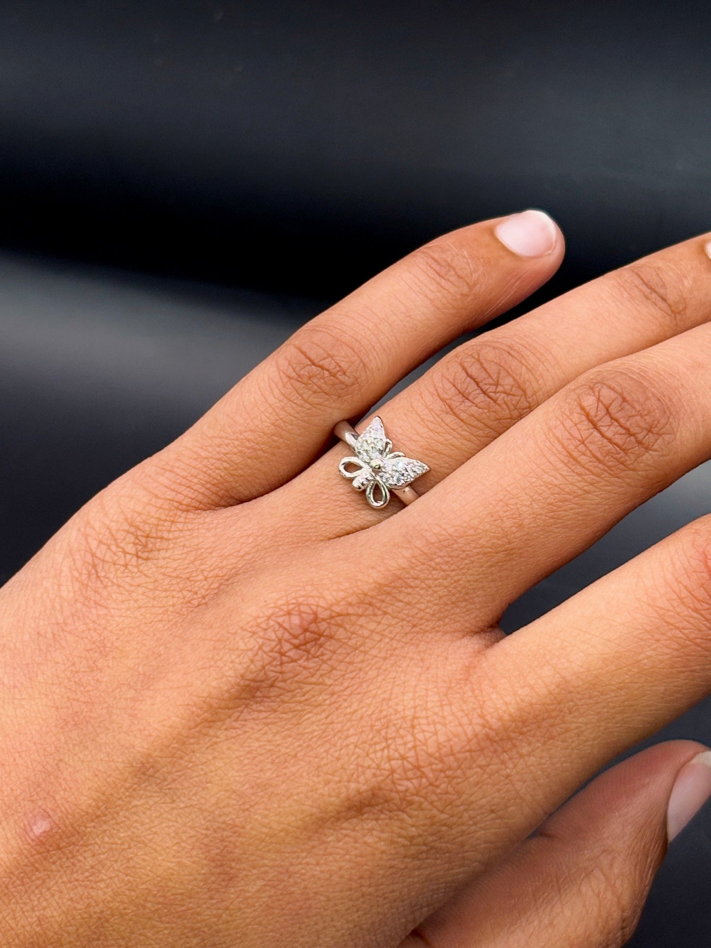 Fluttering Grace Butterfly Ring TISA Silver Elegance