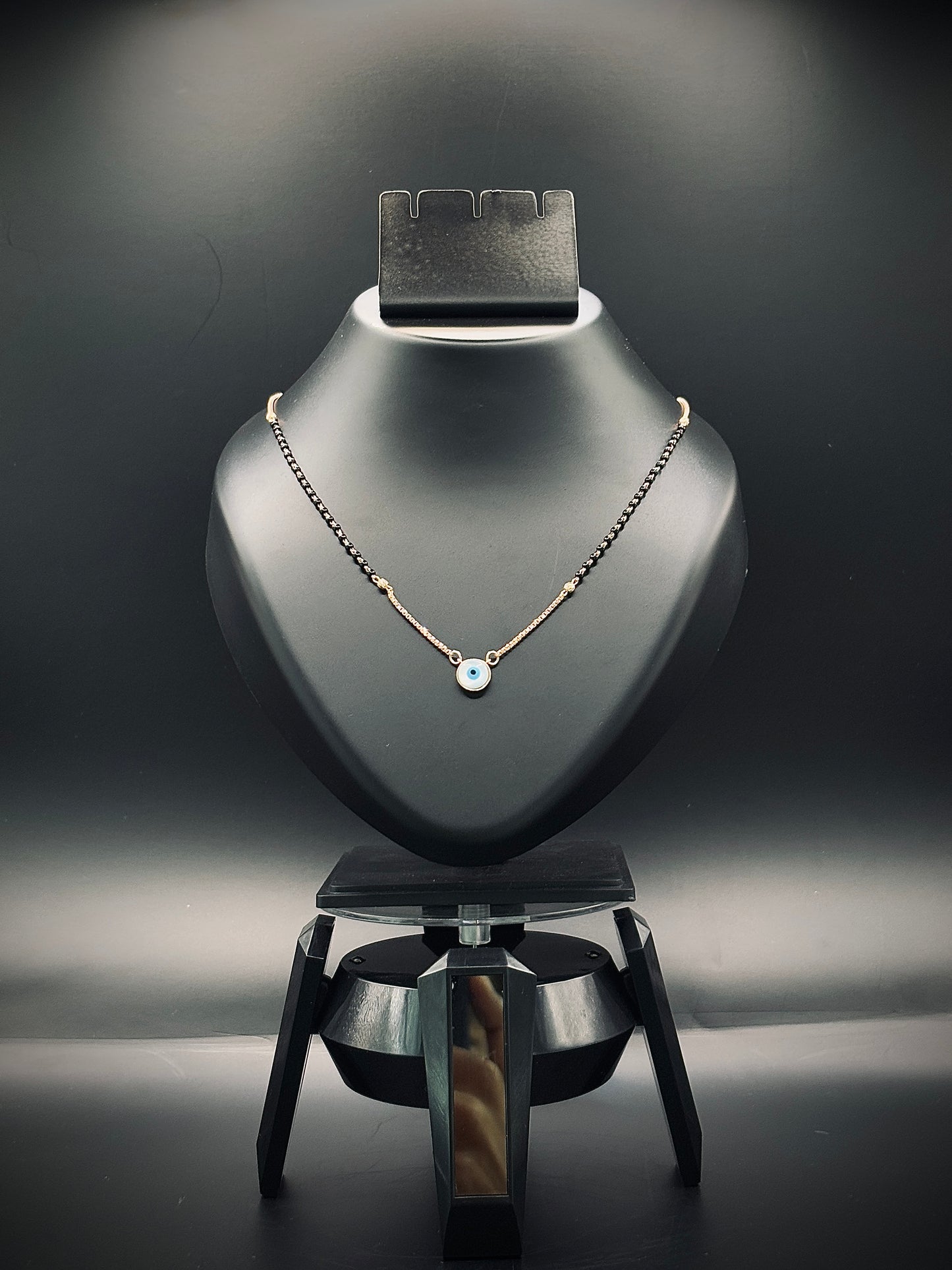 Evil Eye Mangalsutra — 925 Silver Rose Gold Protective Charm Pendant