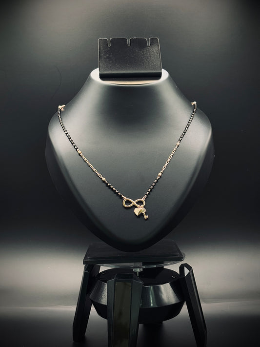 Infinity Mangalsutra — 925 Silver Rose Gold Eternal Love Pendant