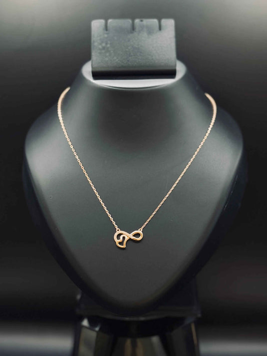 925 Sterling Silver Infinity Necklace with Rose Gold Finish | Elegant Jewellery