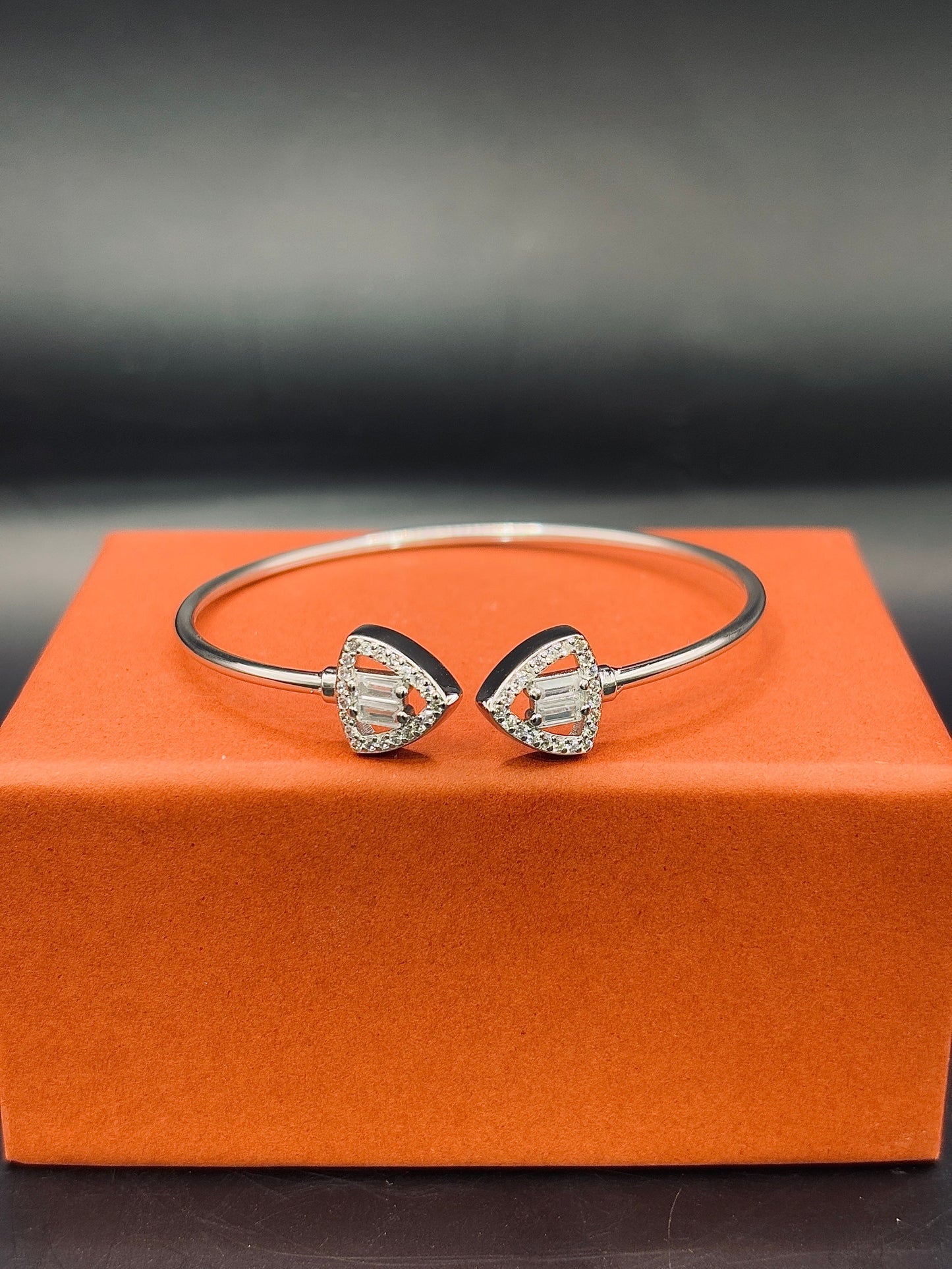 Tangle Shaped Open Cuff Bangle TISA Silver Elegance