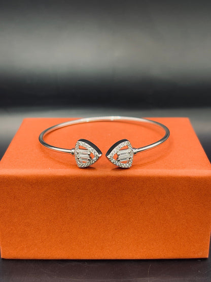 Tangle Shaped Open Cuff Bangle TISA Silver Elegance