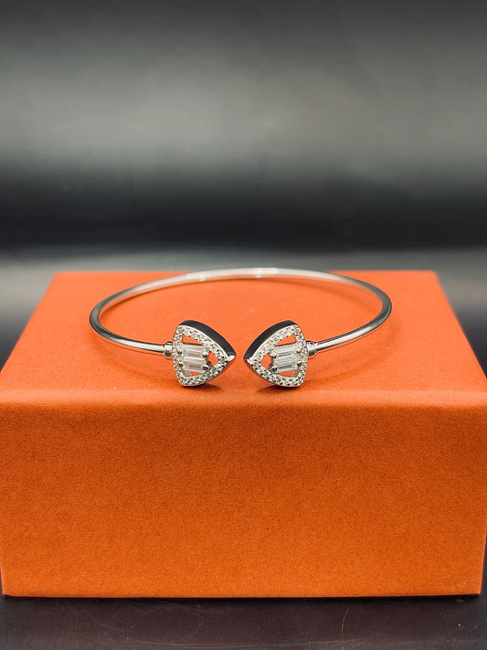 Tangle Shaped Open Cuff Bangle TISA Silver Elegance