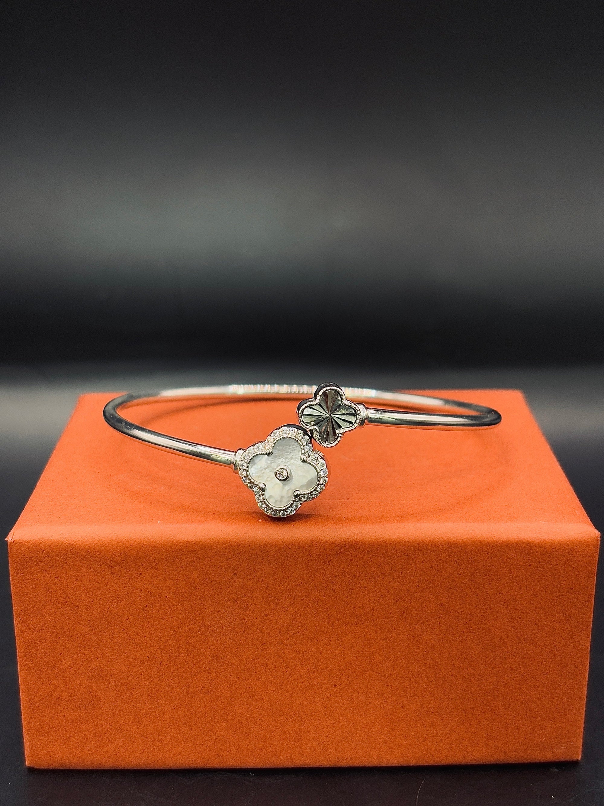 Sterling Silver Van Cliff Flexible Bangle TISA Silver Elegance