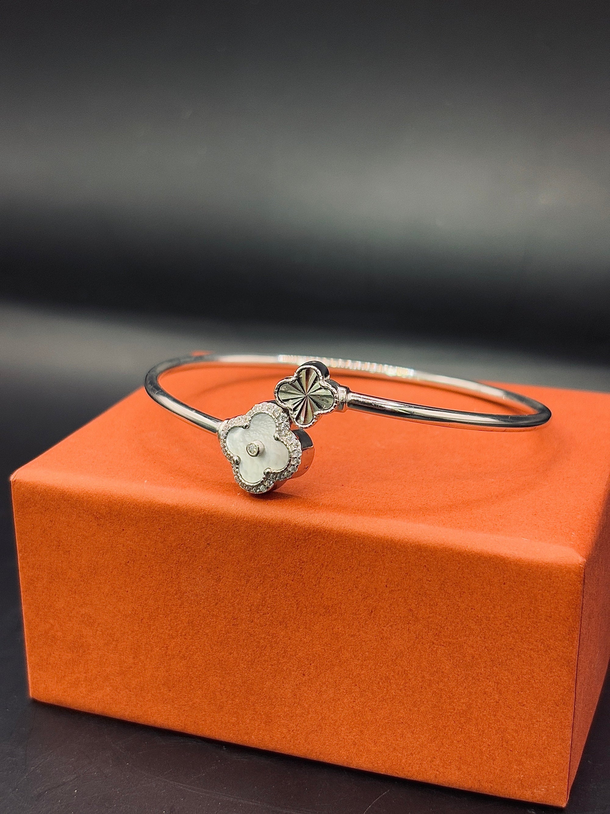 Sterling Silver Van Cliff Flexible Bangle TISA Silver Elegance