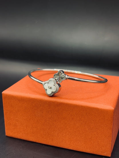 Sterling Silver Van Cliff Flexible Bangle TISA Silver Elegance