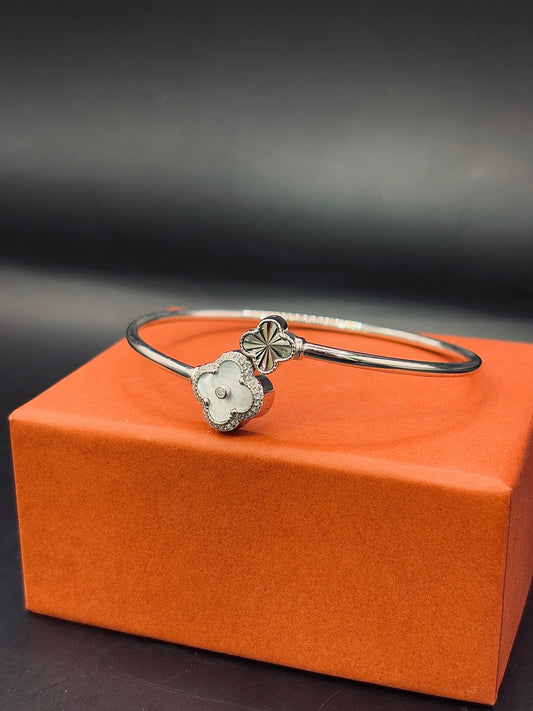 Sterling Silver Van Cliff Flexible Bangle TISA Silver Elegance