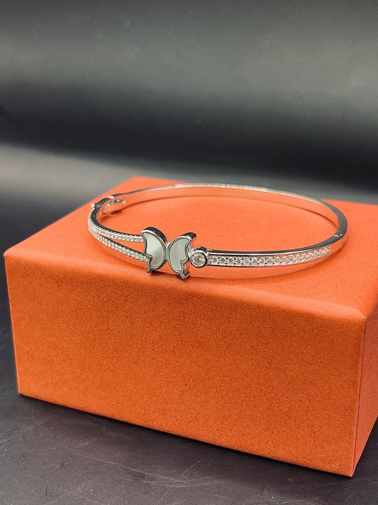 Sterling Silver Butterfly Bangle TISA Silver Elegance