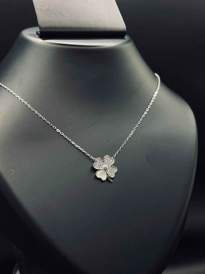 Lucky Leaf Clover Pendant Necklace — Symbol of Fortune & Grace