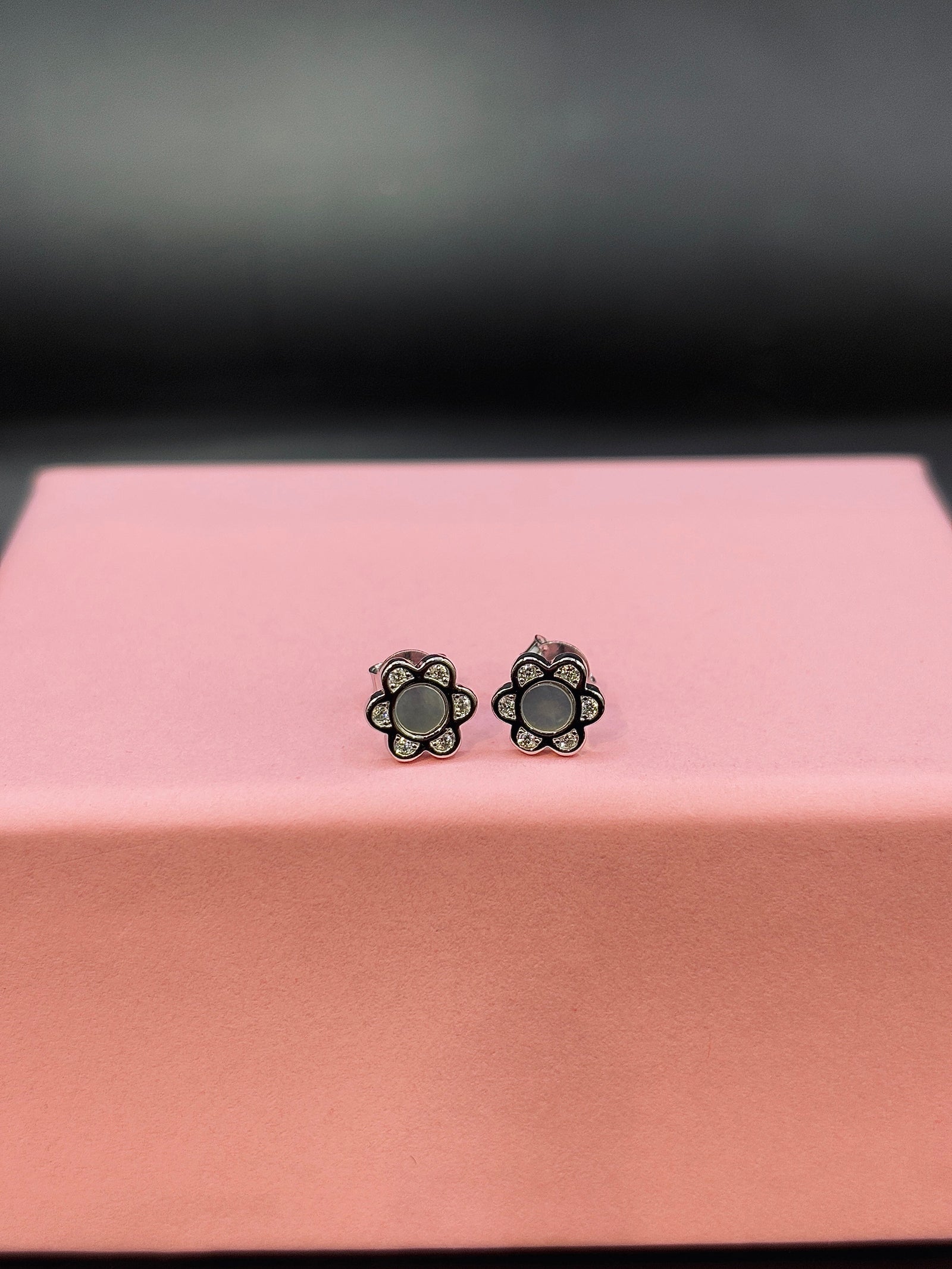 Silver Blossom Circle Stud Earring TISA Silver Elegance