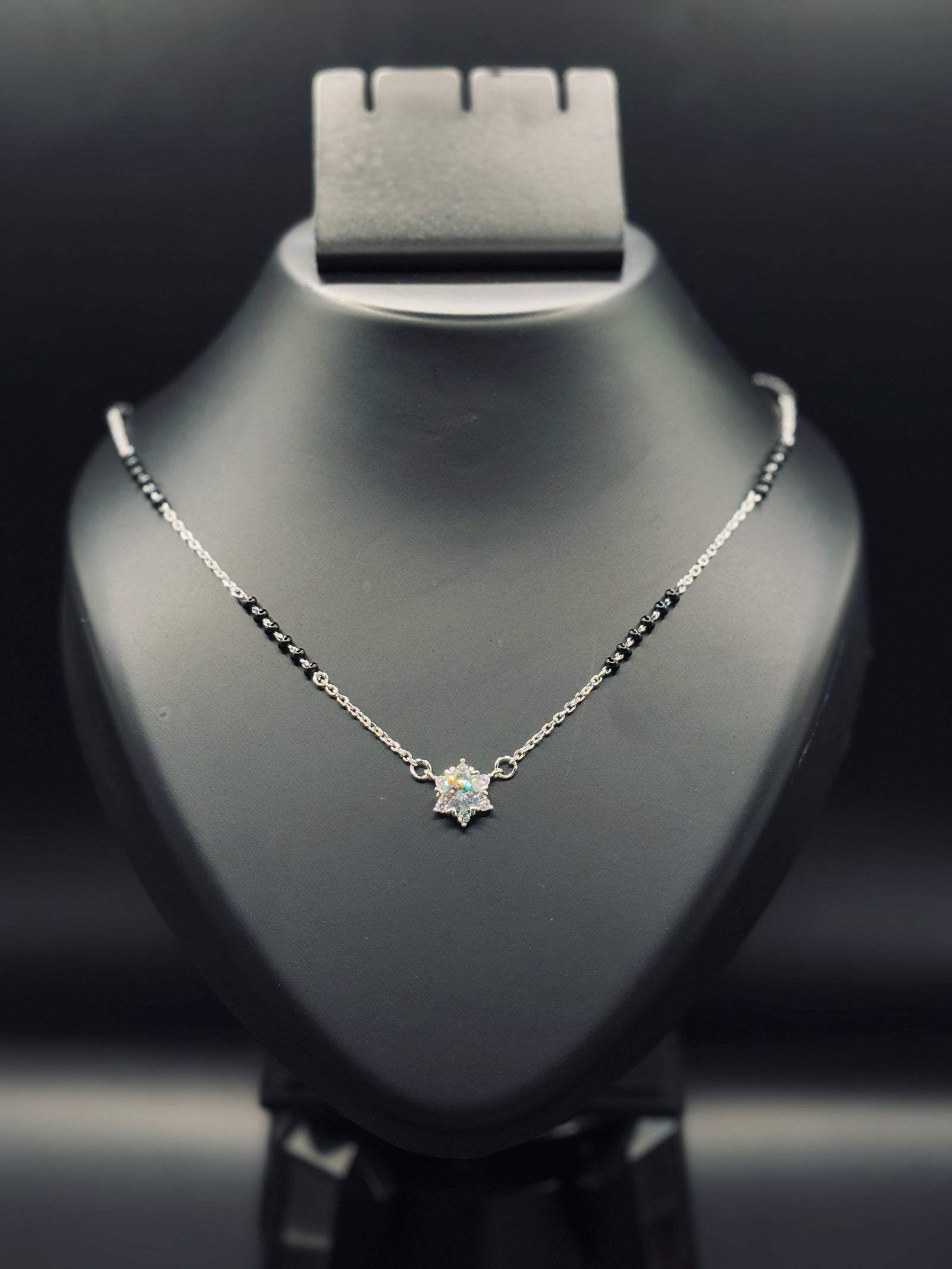 Silver Mangalsutra with Star-Shaped Pendant — Love That Shines TISA Silver Elegance