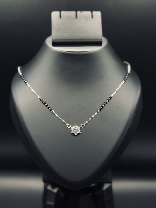 Silver Mangalsutra with Star-Shaped Pendant — Love That Shines TISA Silver Elegance