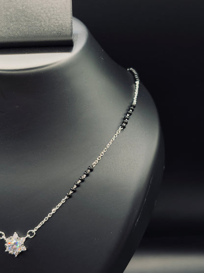 Silver Mangalsutra with Star-Shaped Pendant — Love That Shines TISA Silver Elegance