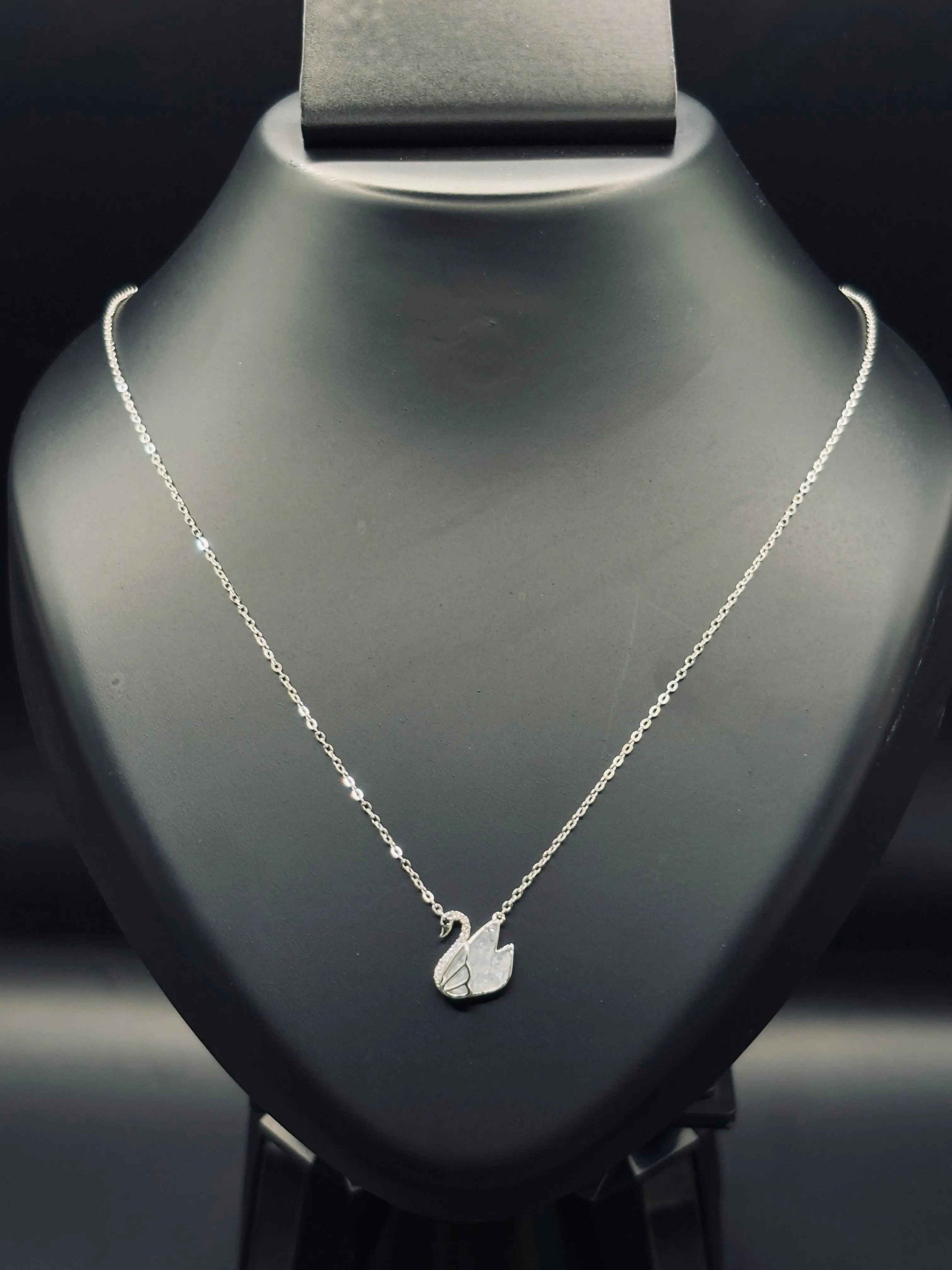Sparkling Silver Beloved Swan Necklace — A Symbol of Eternal Love