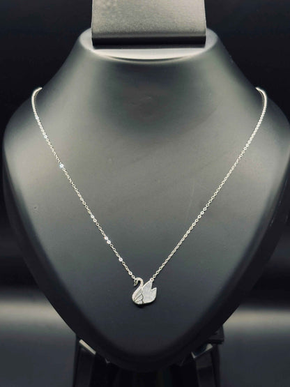 Sparkling Silver Beloved Swan Necklace — A Symbol of Eternal Love