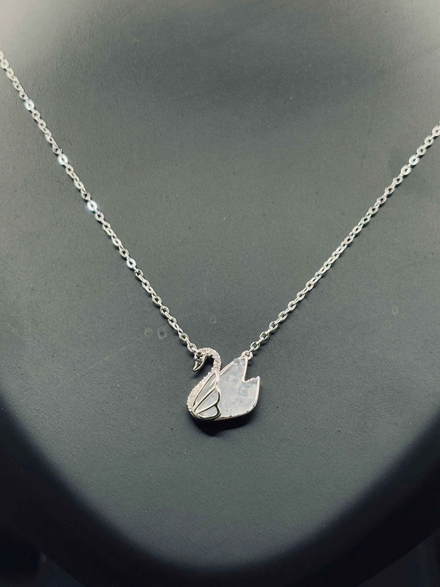 Sparkling Silver Beloved Swan Necklace — A Symbol of Eternal Love