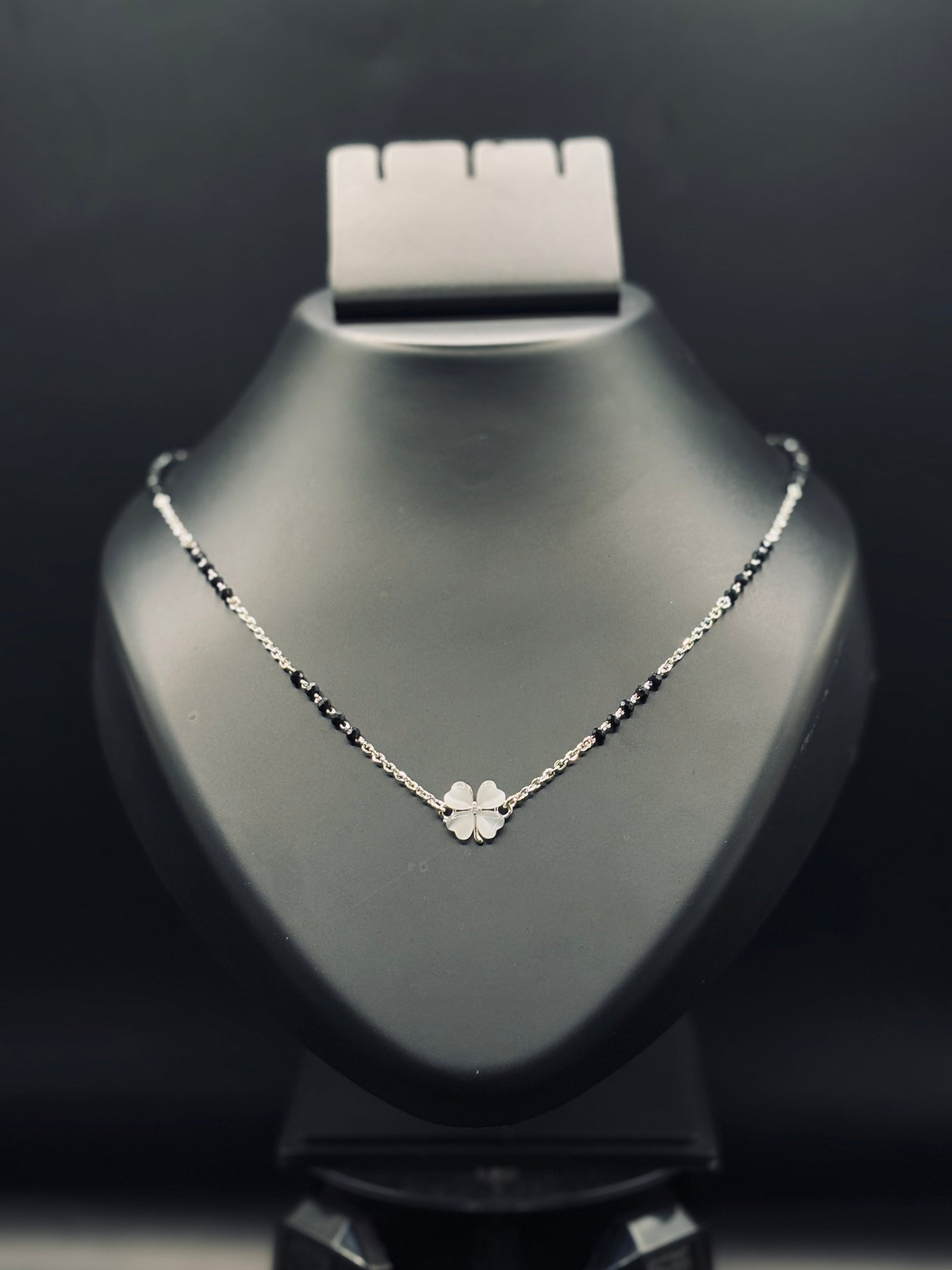 Sparkling Silver Dazzling Heart Mangalsutra — Love That Glows TISA Silver Elegance