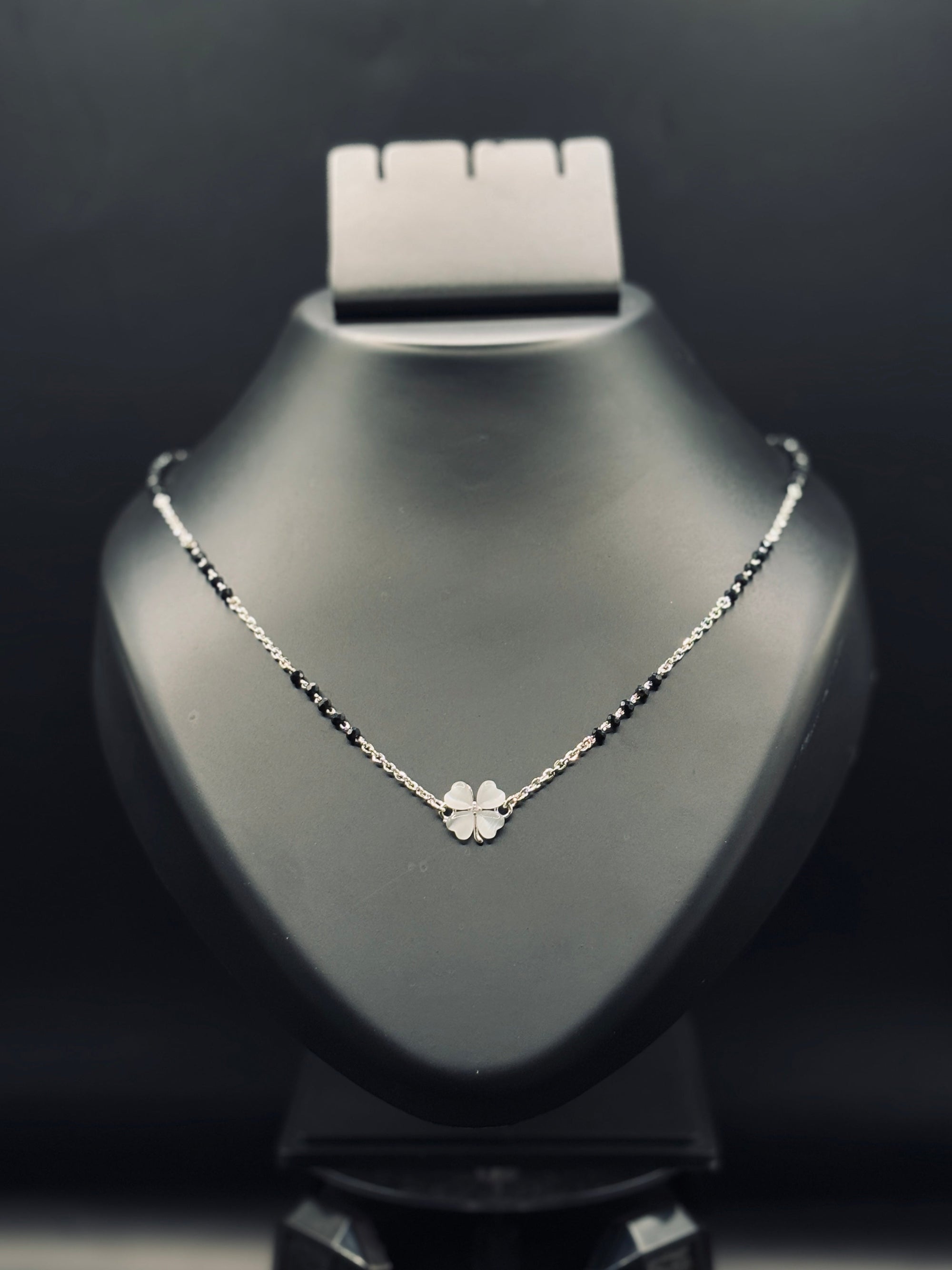 Sparkling Silver Dazzling Heart Mangalsutra — Love That Glows TISA Silver Elegance