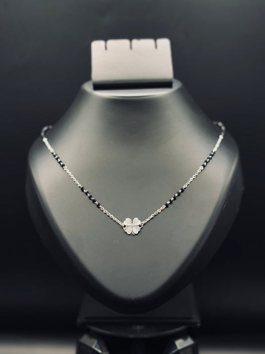 Sparkling Silver Dazzling Heart Mangalsutra — Love That Glows TISA Silver Elegance