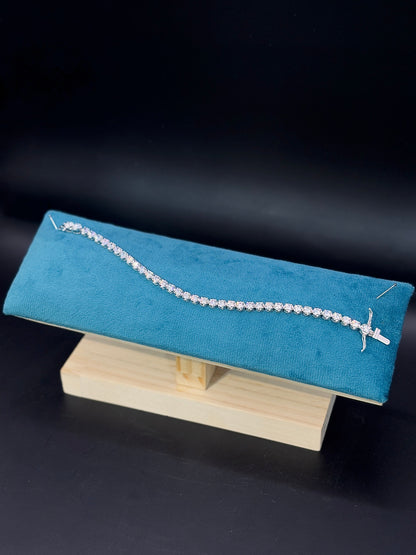 Sterling Silver Korean Solitaire Bracelet TISA Silver Elegance