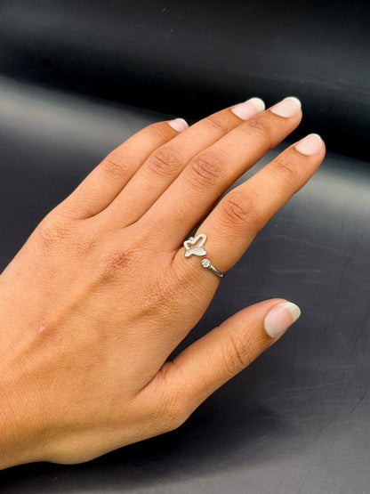 Sterling Silver Butterfly Ring TISA Silver Elegance