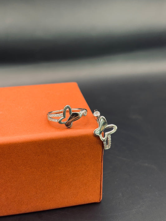 Elegant Butterfly Toe Ring in 925 Sterling Silver - Adjustable TISA Silver Elegance