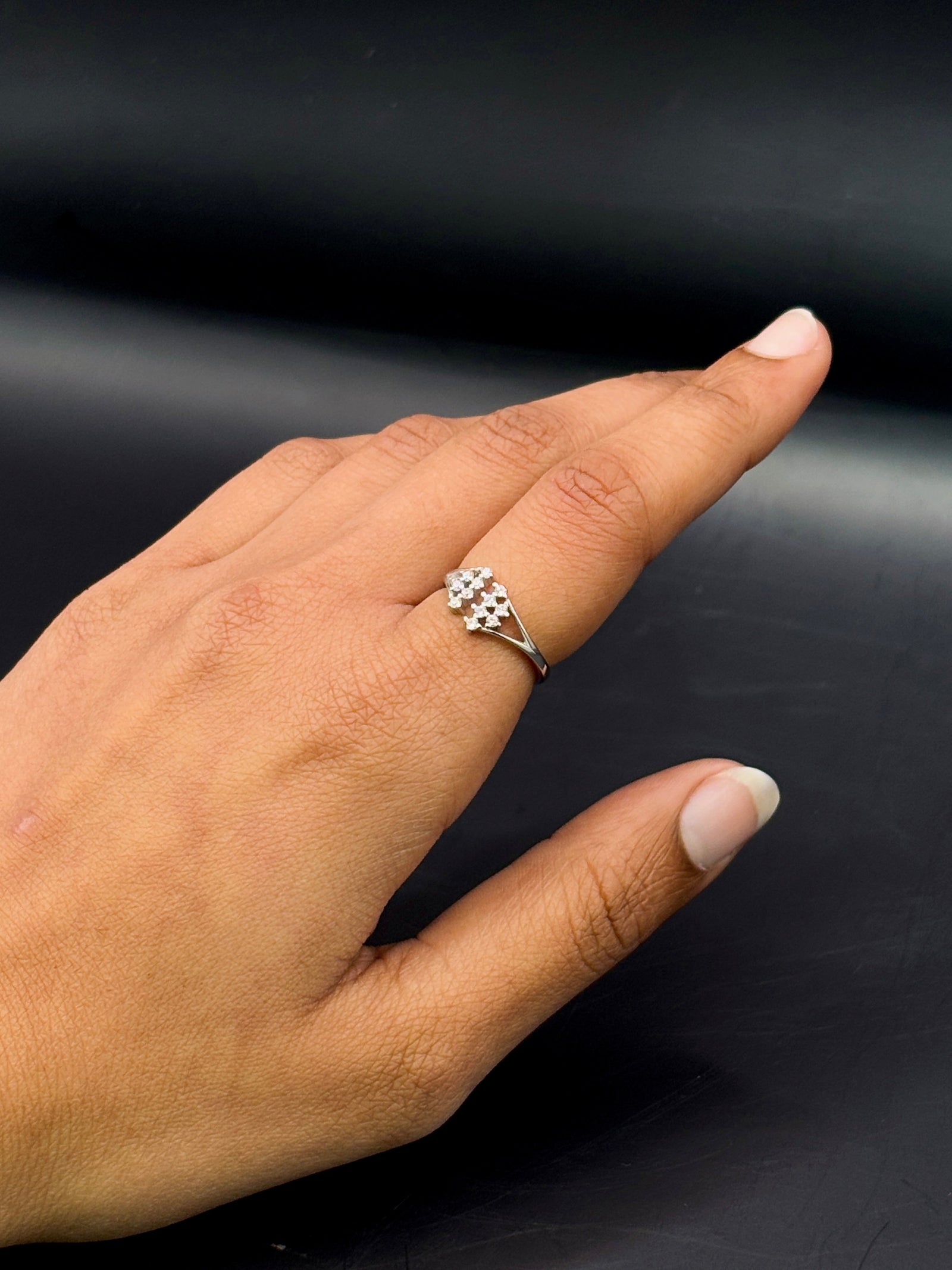 Sterling Silver CZ Stone Ring TISA Silver Elegance