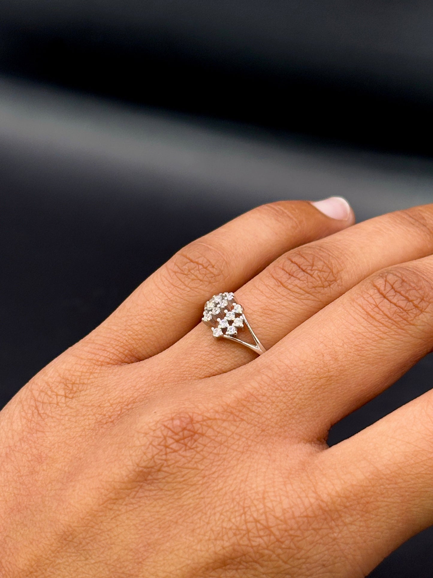 Sterling Silver CZ Stone Ring TISA Silver Elegance