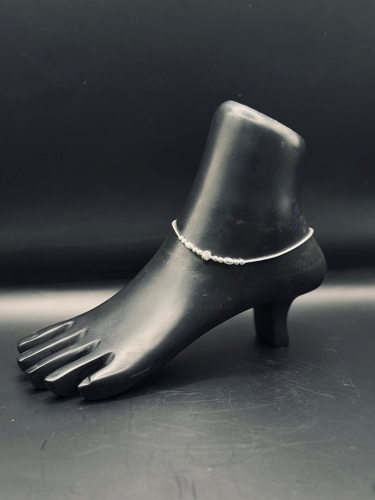 Sterling Silver Football Minimal Anklet TISA Silver Elegance