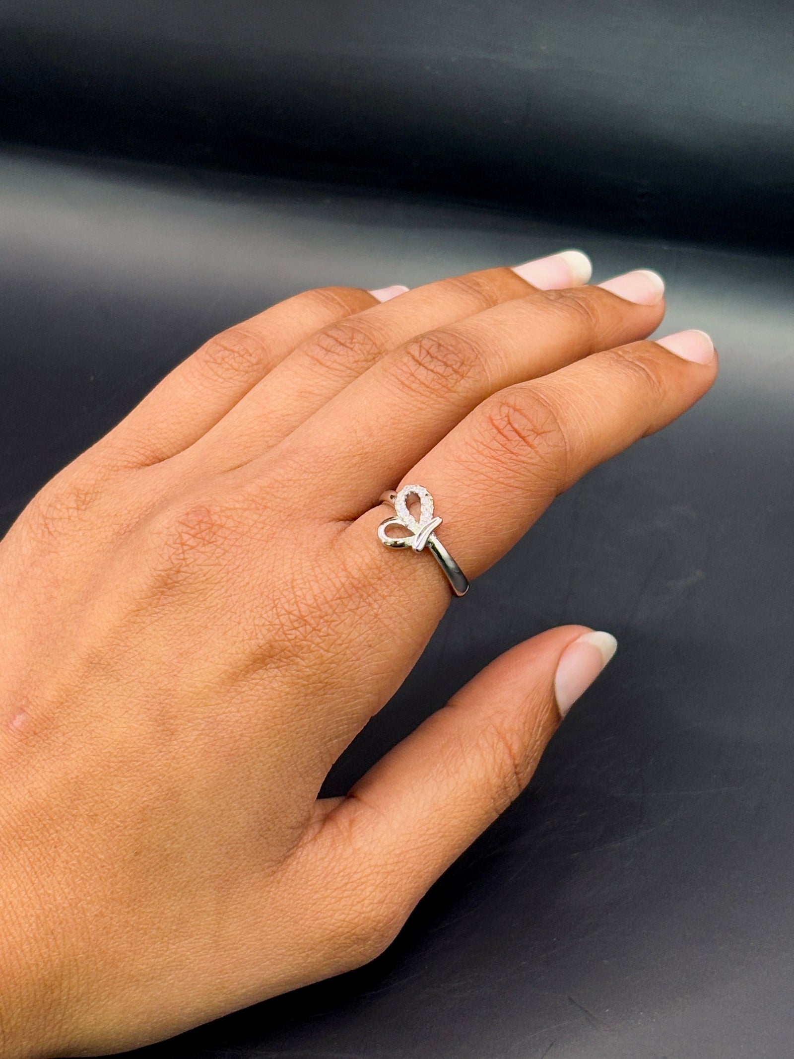 Sterling Silver Half Butterfly Ring TISA Silver Elegance