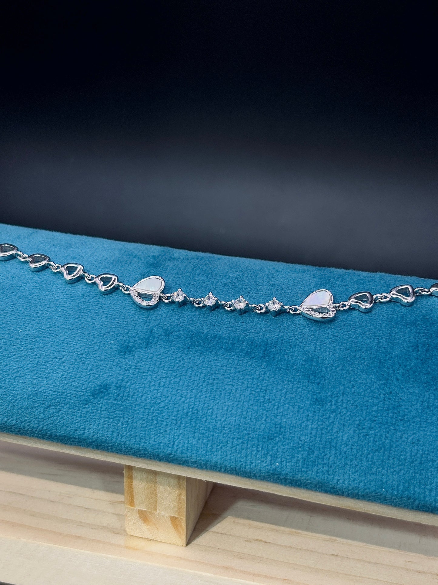 Sterling Silver Heart Lock Bracelet TISA Silver Elegance