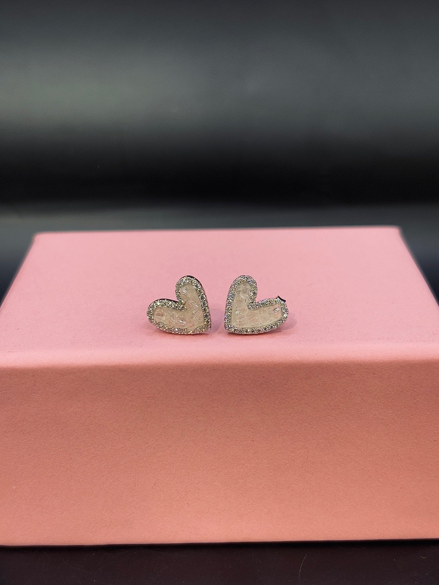 Sterling Silver Heart Shaped Silver Stud Premium TISA Silver Elegance