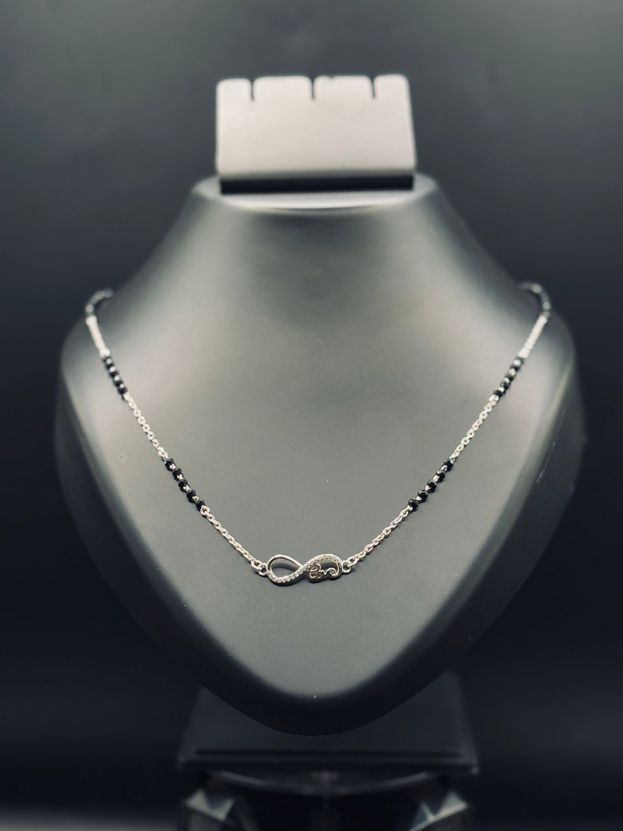 Sterling Silver Infinite Charm with Love Mangalsutra TISA Silver Elegance
