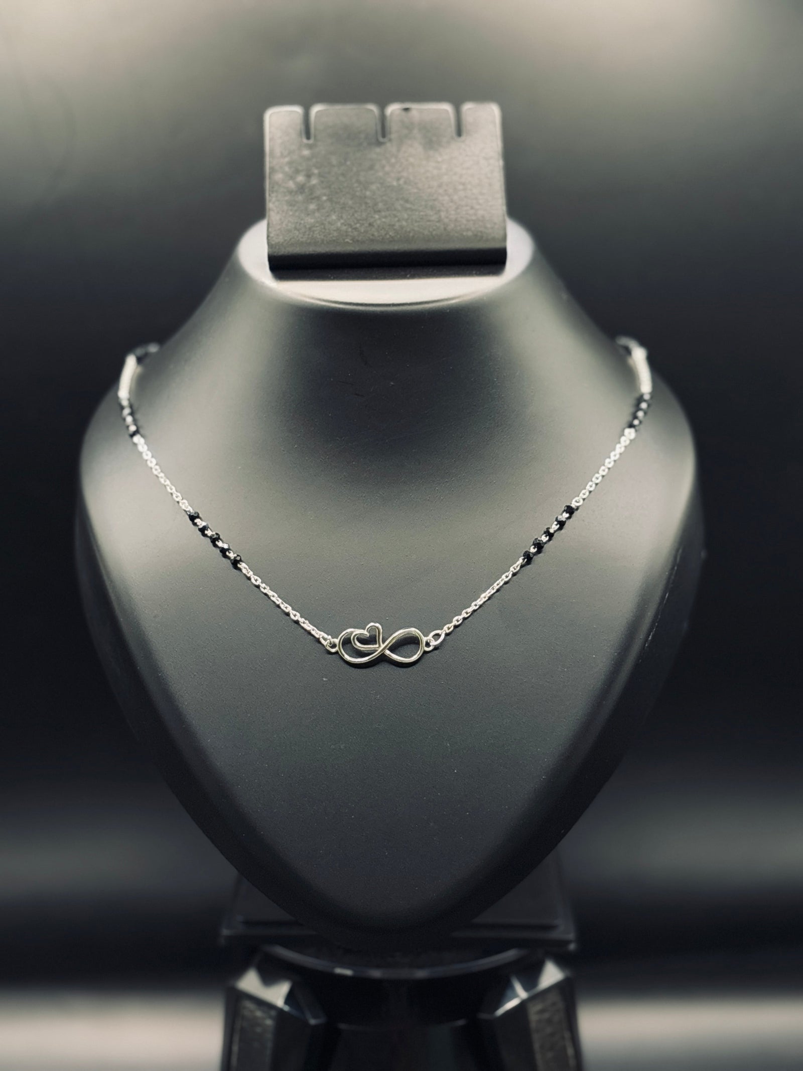 Sterling Silver Infinity Heartbeat Mangalsutra — Forever Connected TISA Silver Elegance