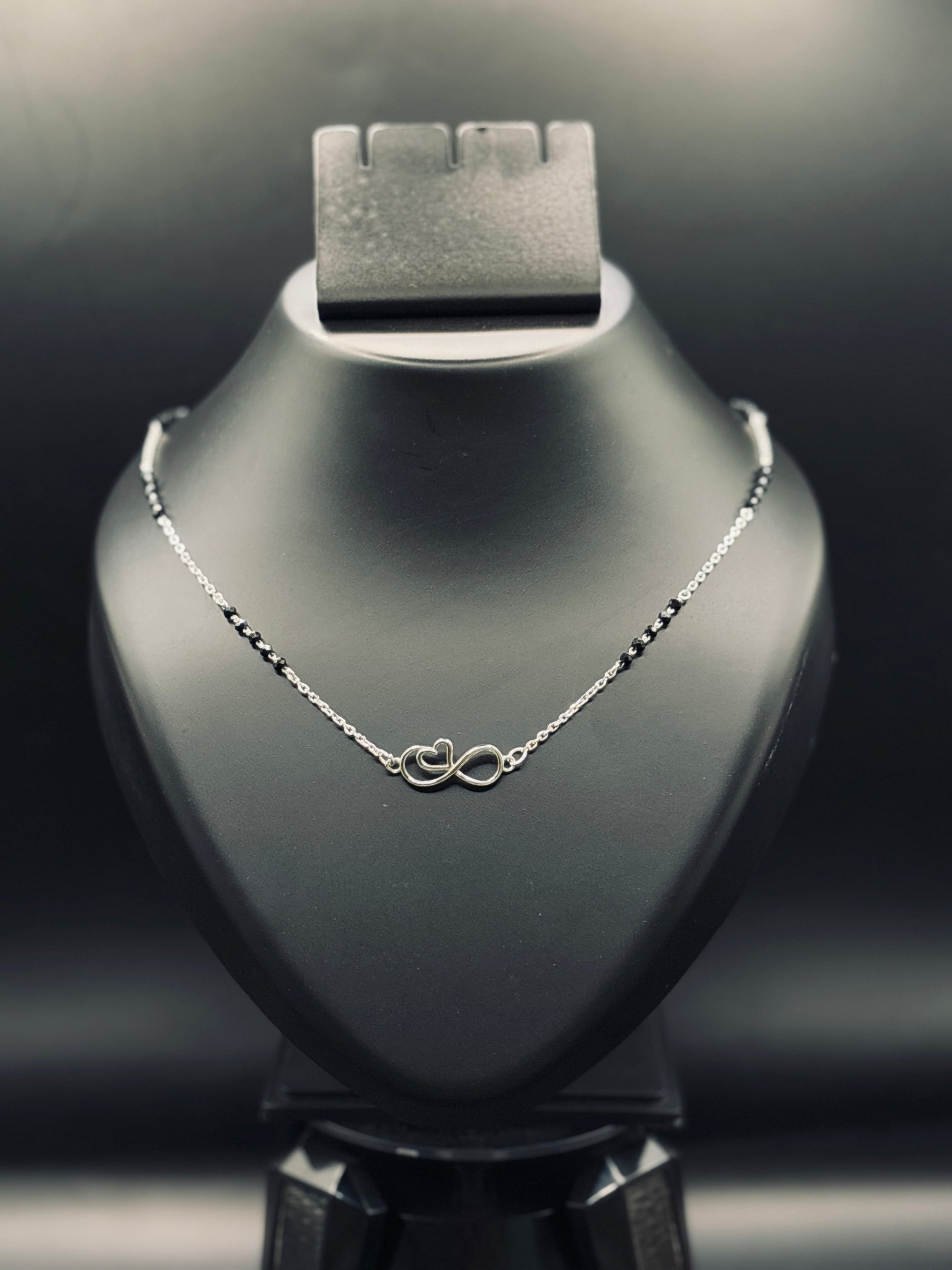 Sterling Silver Infinity Heartbeat Mangalsutra — Forever Connected TISA Silver Elegance