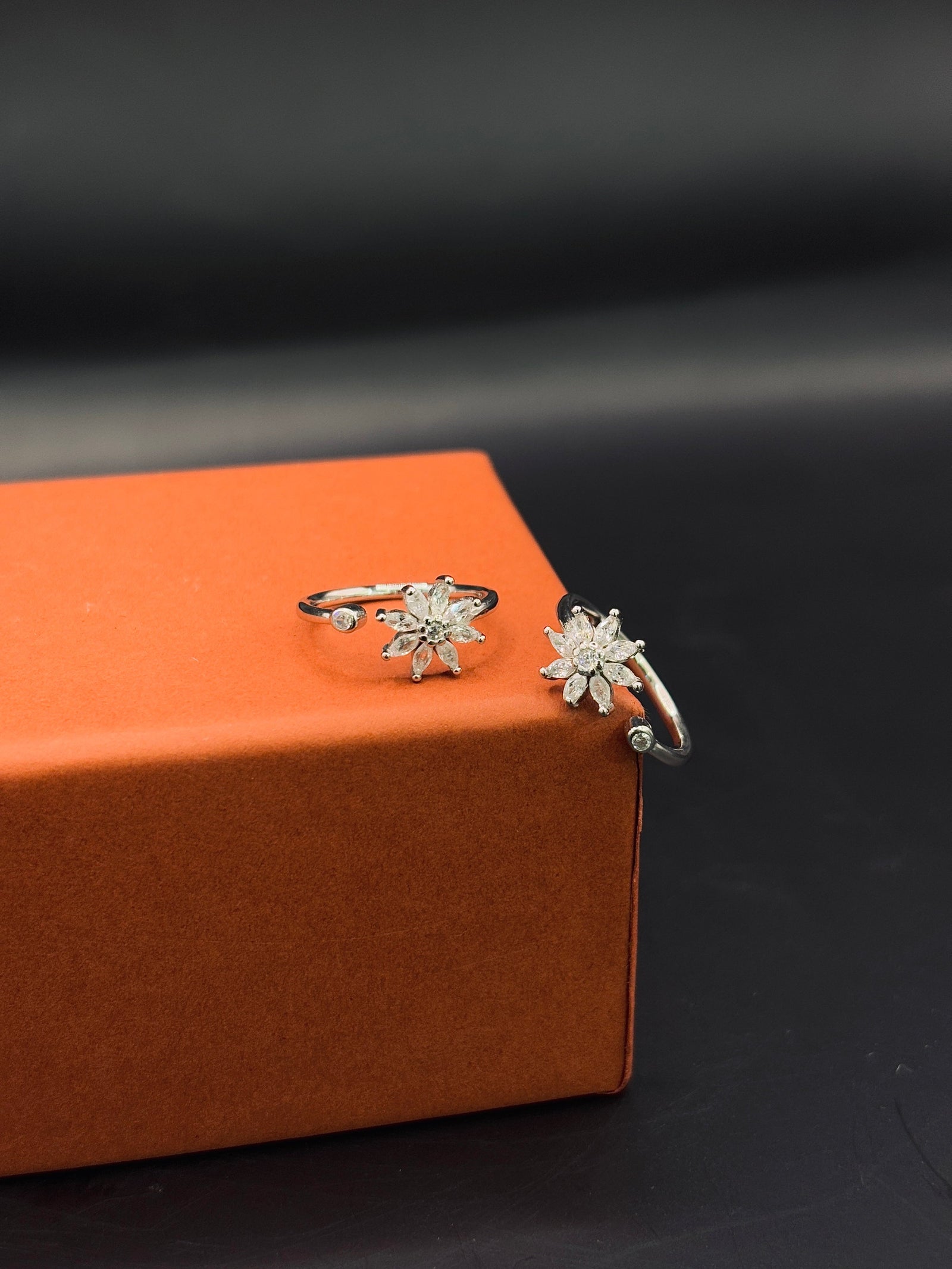 Jasmine Flower Toe Ring in 925 Sterling Silver - Adjustable TISA Silver Elegance