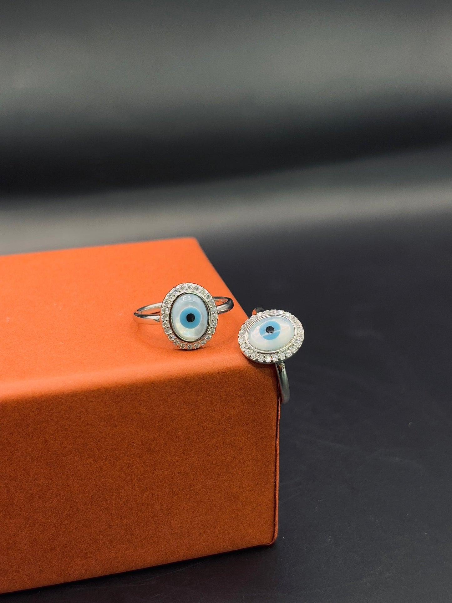 Oval Evil Eye Toe Ring in 925 Sterling Silver - Adjustable TISA Silver Elegance