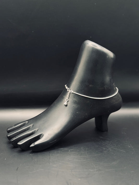 Sterling Silver Sleek Snake Chain Anklet TISA Silver Elegance