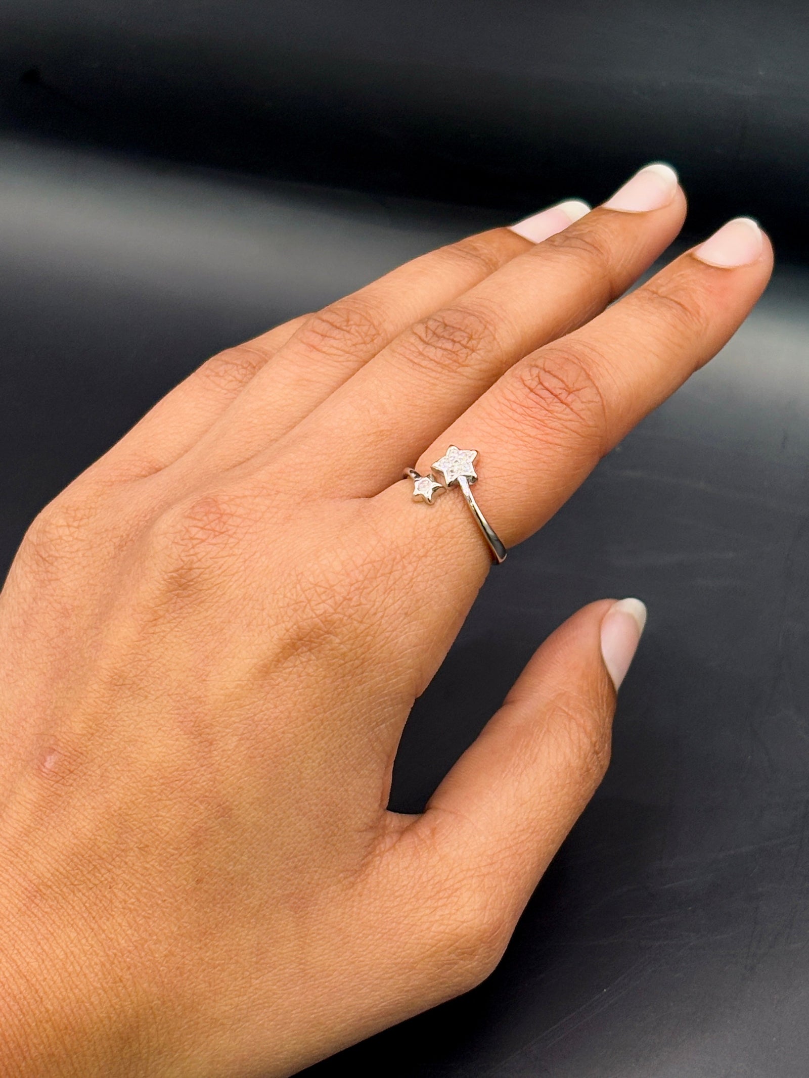 Sterling Silver Two Star Ring TISA Silver Elegance