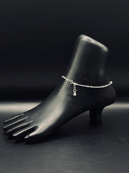 Sterling Silver Wheat Chain Anklet TISA Silver Elegance