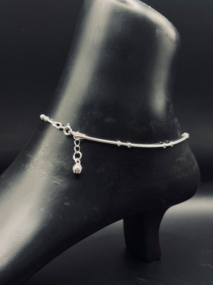 Sterling Silver Wheat Chain Anklet TISA Silver Elegance